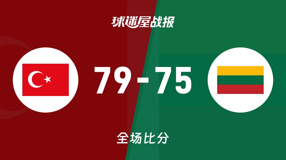 俱乐部友谊赛土耳其女篮U20vs立陶宛女篮U20战报:79-75,